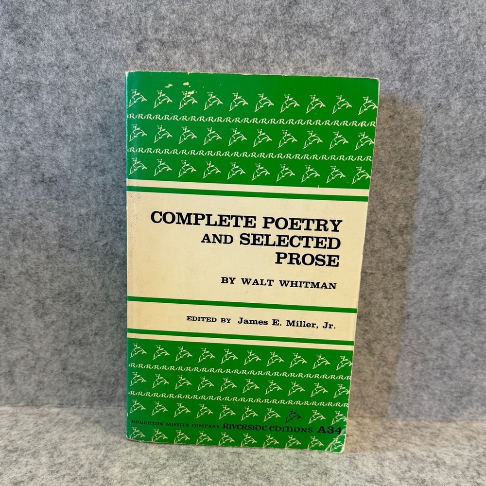 Complete Poetry and Selected Prose by Walt‎ Whitman 1959 - Paperback